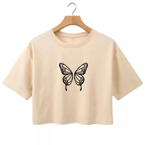 Blusinha Feminina Cropped BORBOLETA